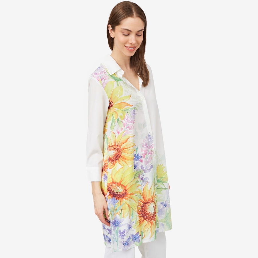 Image 100242_ALTMORE3.jpg, Product 100-242 / Price $29.33, Red Coral Oversized Watercolour Flower Button Down Top from Red Coral Fashions on TSC.ca's Fashion department