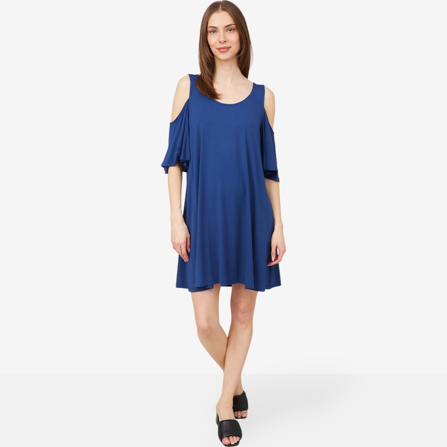 Image 100243_NVY.jpg, Product 100-243 / Price $24.33, Red Coral Cut Out Shoulder Tunic Dress from Red Coral Fashions on TSC.ca's Fashion department