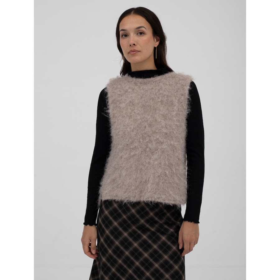 Image 100418_ALTMORE2.jpg, Product 100-418 / Price $69.88, Mus & Bombon Arbat Fuzzy Knit Vest and Scarf from Mus & Bombon on TSC.ca's Fashion department