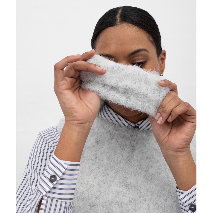 Image 100418_ALTMORE4.jpg, Product 100-418 / Price $69.88, Mus & Bombon Arbat Fuzzy Knit Vest and Scarf from Mus & Bombon on TSC.ca's Fashion department