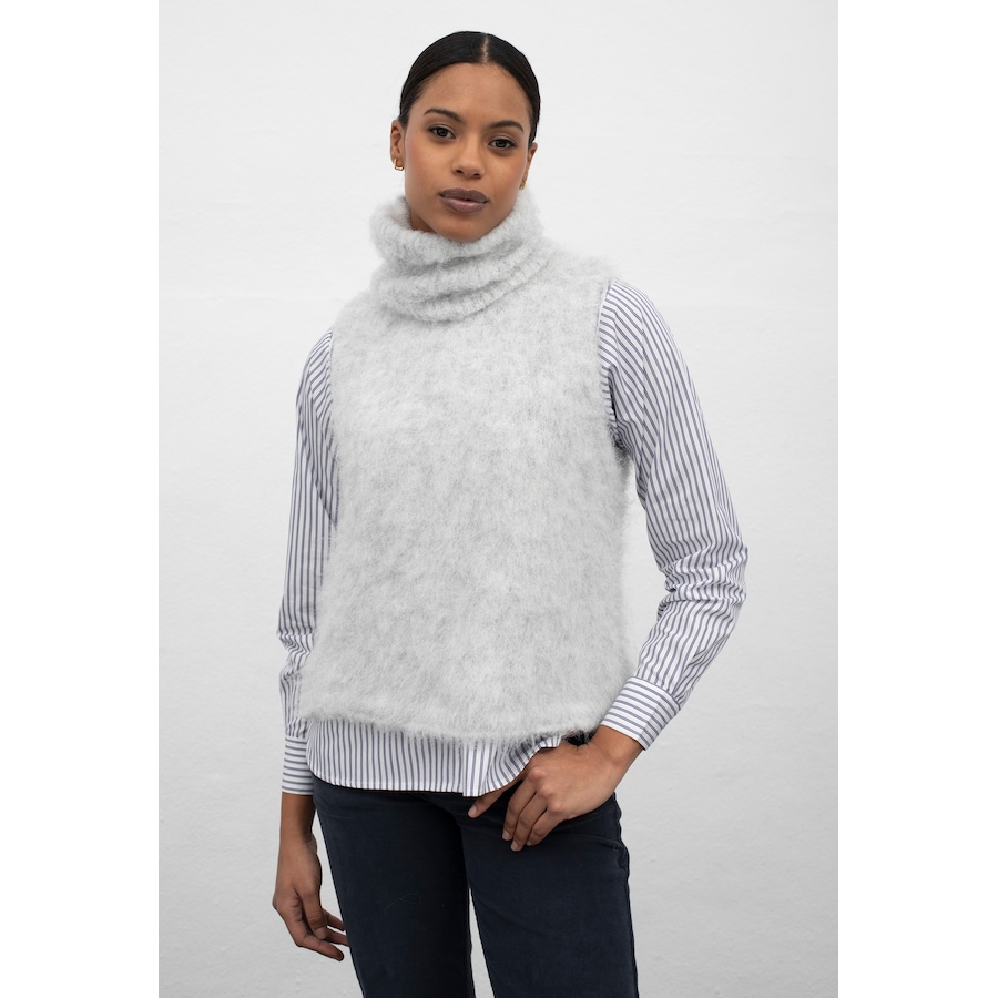 Image 100418_GRY.jpg, Product 100-418 / Price $69.88, Mus & Bombon Arbat Fuzzy Knit Vest and Scarf from Mus & Bombon on TSC.ca's Fashion department