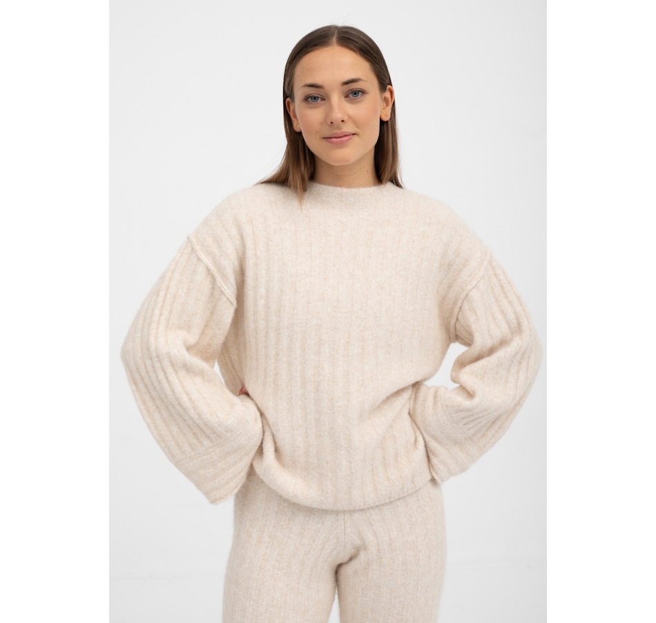 Image 100428_ECR.jpg, Product 100-428 / Price $115.00, Mus & Bombon Song Long Sleeve Ribbed Top from Mus & Bombon on TSC.ca's Fashion department