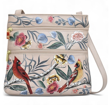 Product 100-430 / Price $169.99 , Anuschka Crossbody with Double Zip Pockets