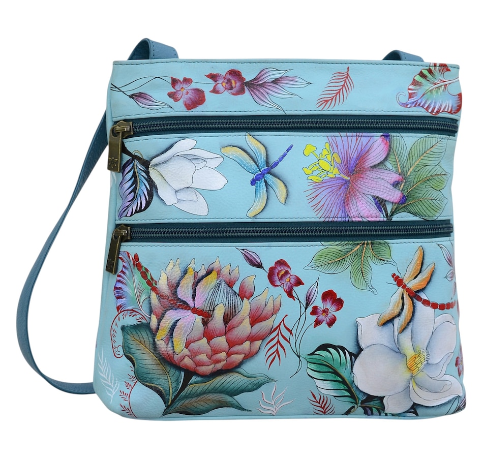 Image 100430_JDNBL.jpg, Product 100-430 / Price $129.88, Anuschka Crossbody with Double Zip Pockets from Anuschka Handbags on TSC.ca's Fashion department