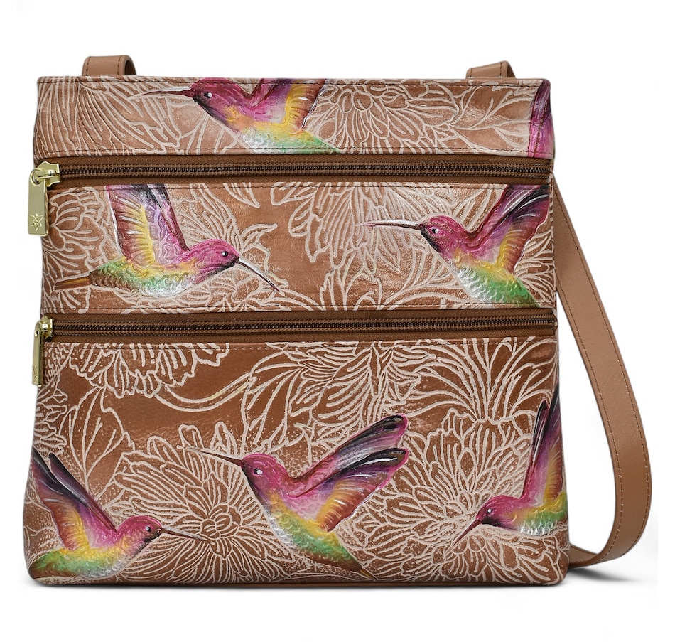 Image 100430_TOBTN.jpg, Product 100-430 / Price $129.88, Anuschka Crossbody with Double Zip Pockets from Anuschka Handbags on TSC.ca's Fashion department