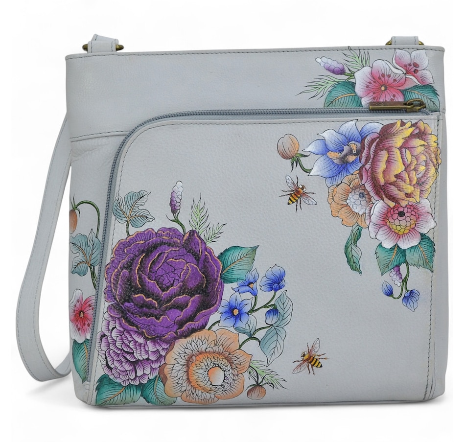 Anuschka Crossbody with Front Zip Organizer