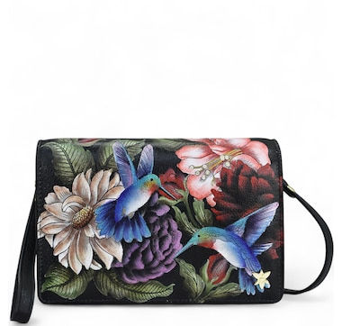 Anuschka Flap Organizer Crossbody Wallet