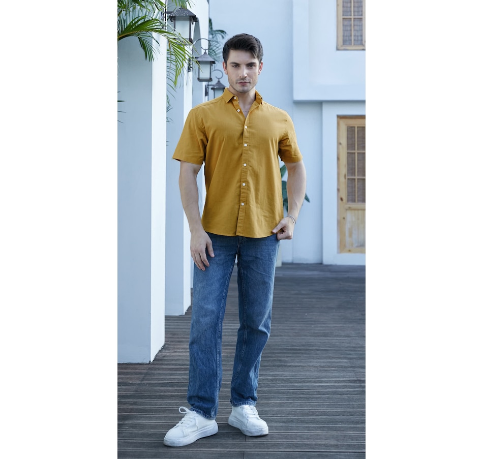 Image 100536_KHA.jpg, Product 100-536 / Price $109.99, ULU Men's 100% Linen Button Front Shirt from ULU on TSC.ca's Fashion department