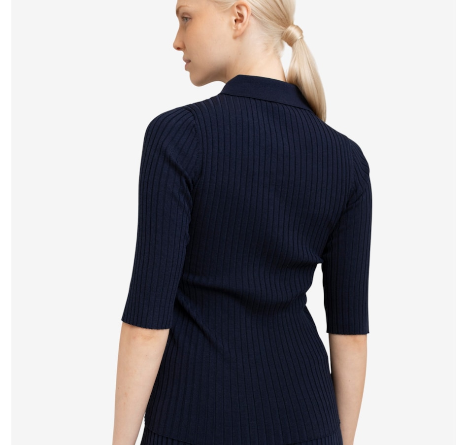 Image 100558_ALTMORE1.jpg, Product 100-558 / Price $109.88, Paper Label Leona Rib Polo Top from Paper Label on TSC.ca's Fashion department