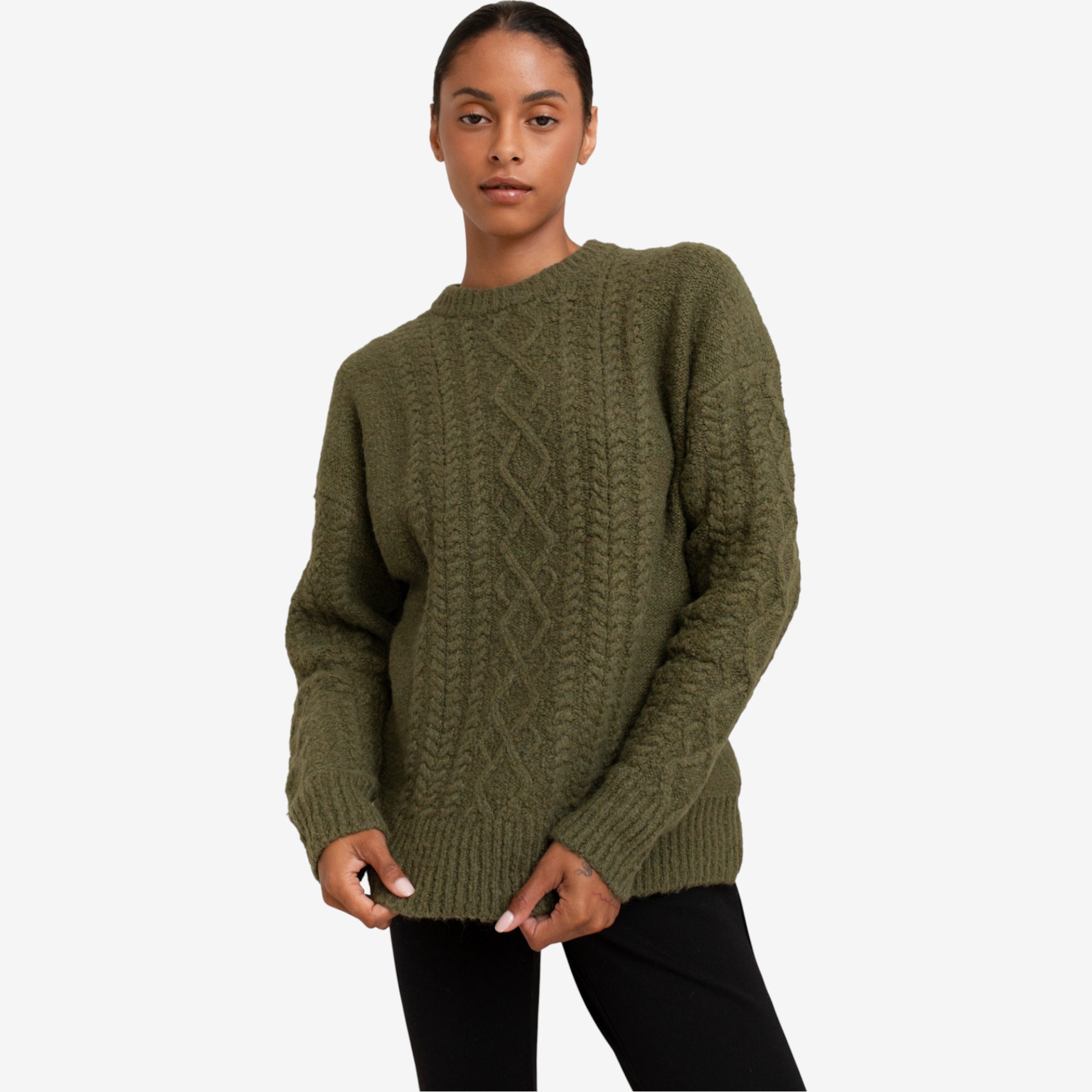Paper Label Rayna Cable Sweater - TSC.ca
