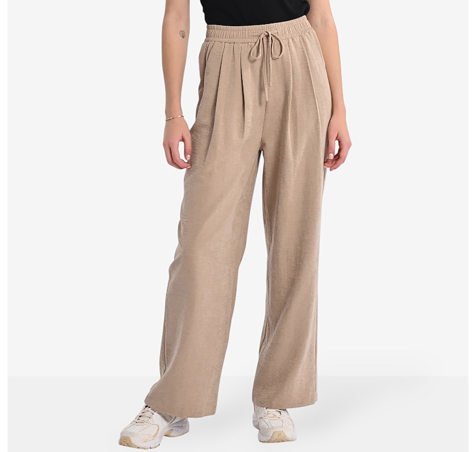 Image 100575_BGE.jpg, Product 100-575 / Price $59.88, Molly Bracken Pull-On Wide Leg Pant with Elastic Waistband from Molly Bracken on TSC.ca's Fashion department