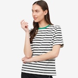 Isaac Mizrahi Striped Cotton Tee