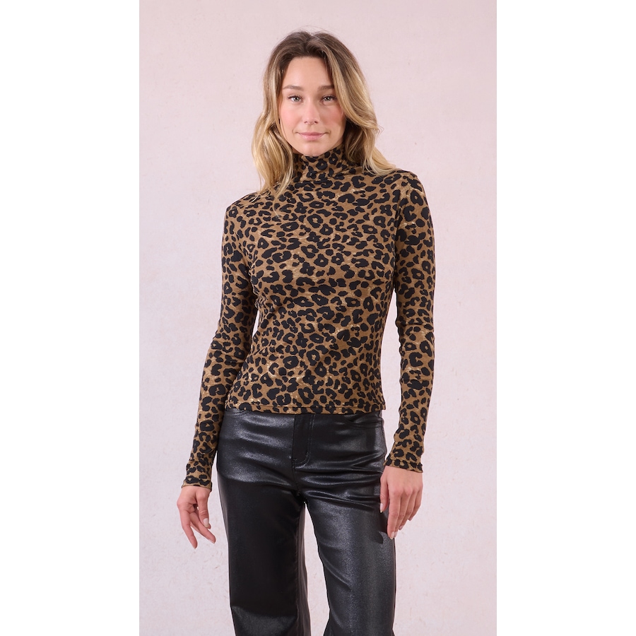 Image 100692_LEP.jpg, Product 100-692 / Price $19.33, Molly Bracken Leopard Turtleneck from Molly Bracken on TSC.ca's Fashion department