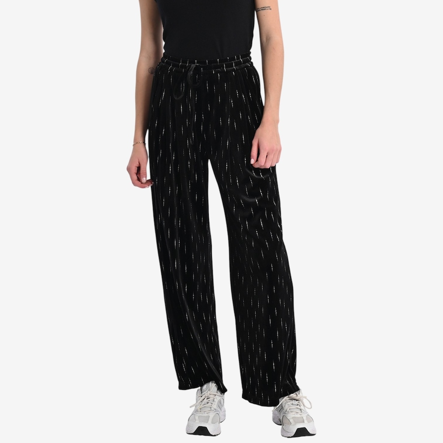 Image 100700_BLK.jpg, Product 100-700 / Price $59.88, Molly Bracken Velvet Wide Leg Pant with Elastic Waistband from Molly Bracken on TSC.ca's Fashion department