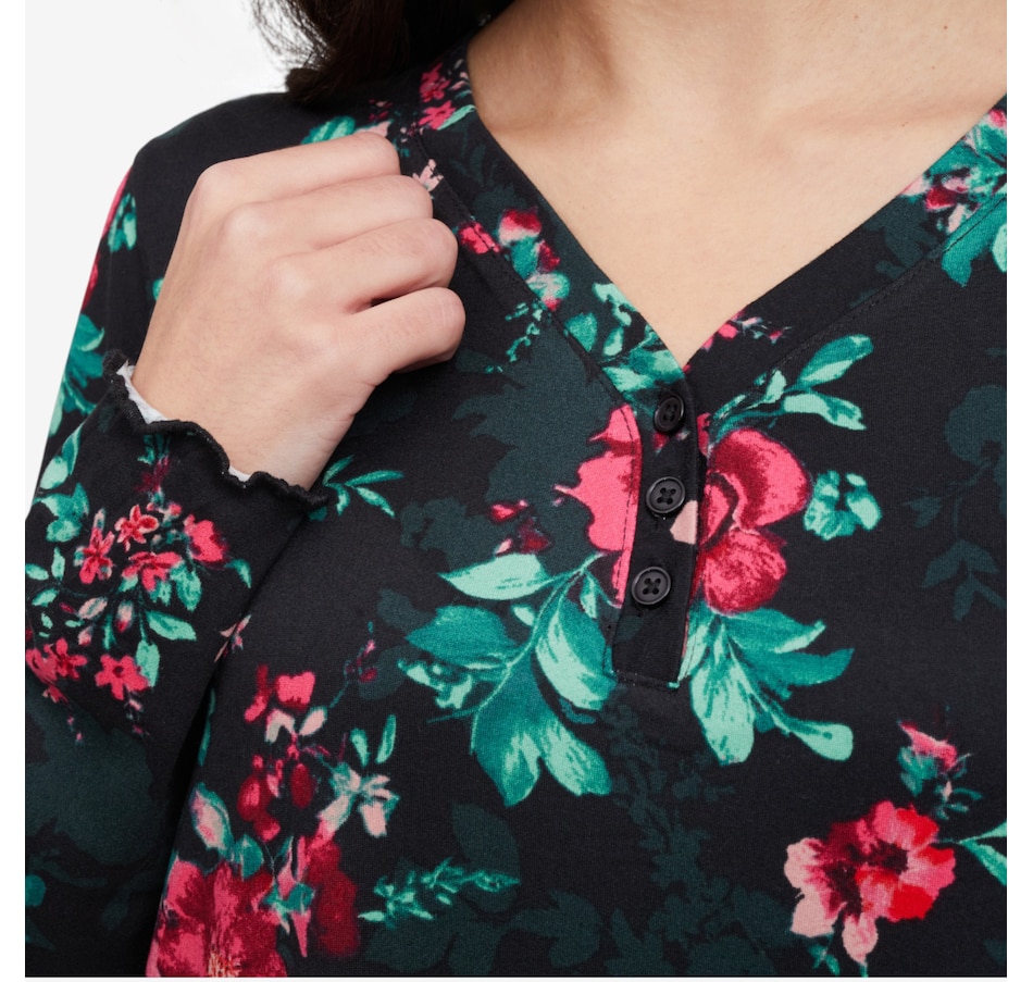 Image 100703_ALTMORE1.jpg, Product 100-703 / Price $44.99, Cuddl Duds Ultra Plush Velvet Fleece with Satin Lounger from Cuddl Duds on TSC.ca's Fashion department