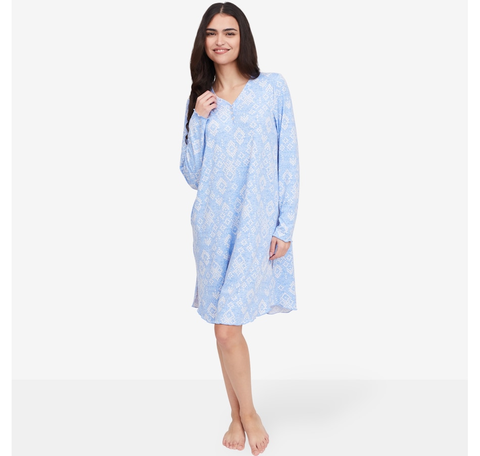 Image 100707_BLNOR.jpg, Product 100-707 / Price $34.88, Cuddl Duds Cozy Jersey Sleep Dress from Cuddl Duds on TSC.ca's Fashion department