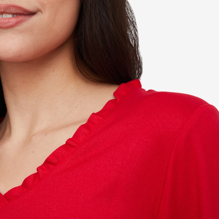 Image 100708_ALTMORE2.jpg, Product 100-708 / Price $19.33, Cuddl Duds Bliss Knit Ruffle V-Neck Sleep Set from Cuddl Duds on TSC.ca's Fashion department