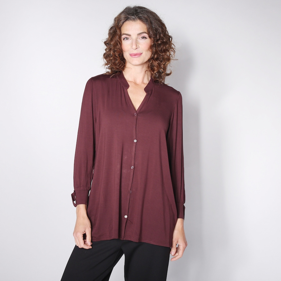 Image 100754_BRN.jpg, Product 100-754 / Price $9.33, Orange Fashion Village Button Front Bamboo Top from Orange Fashion Village on TSC.ca's Fashion department
