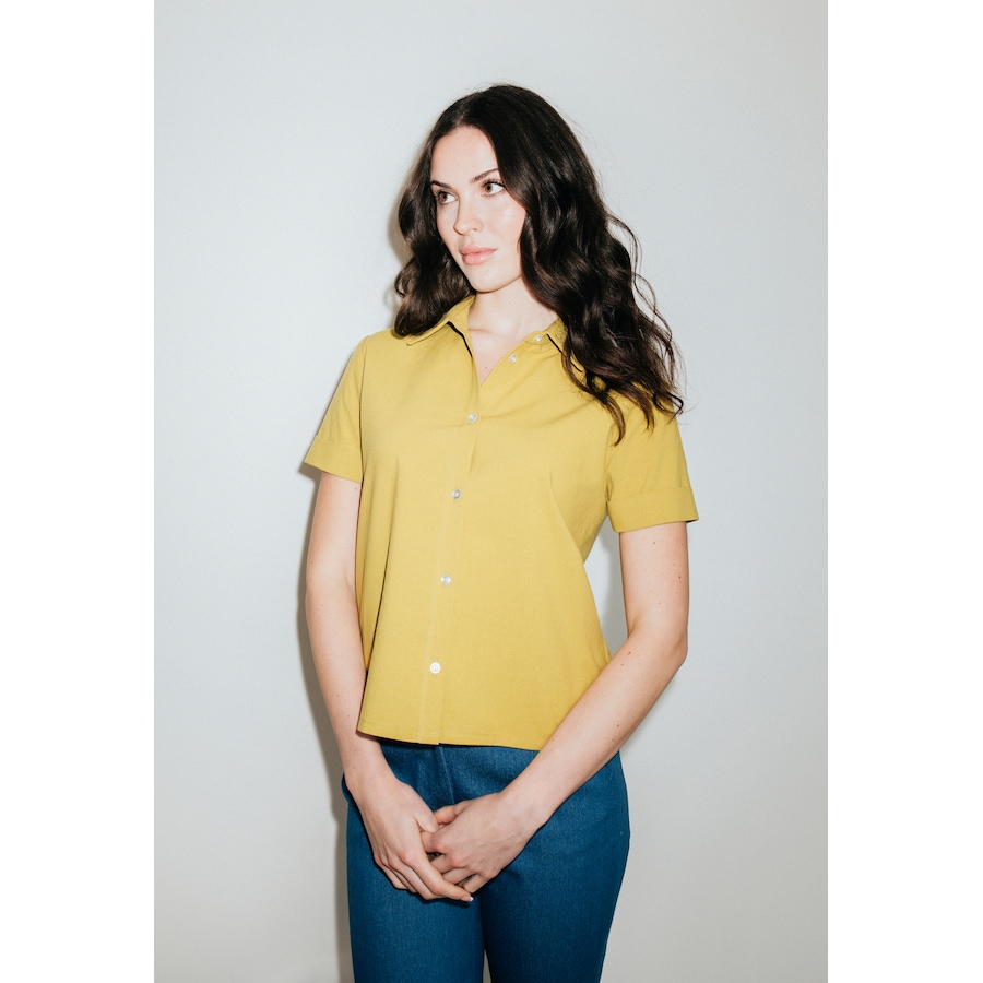 Image 100758_GRN.jpg, Product 100-758 / Price $79.33, Hilary MacMillan Rolled Short Sleeve Blouse from Hilary MacMillan on TSC.ca's Fashion department
