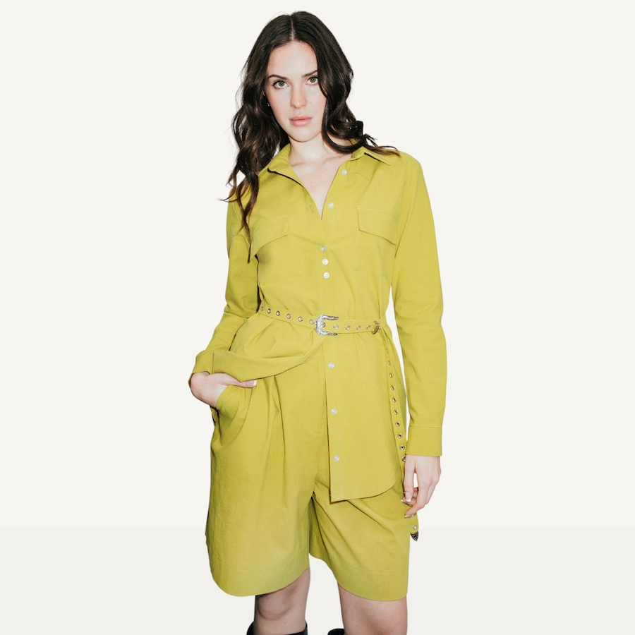 Image 100766_GRN.jpg, Product 100-766 / Price $99.33, Hilary MacMillan Belted Boyfriend Blouse from Hilary MacMillan on TSC.ca's Fashion department
