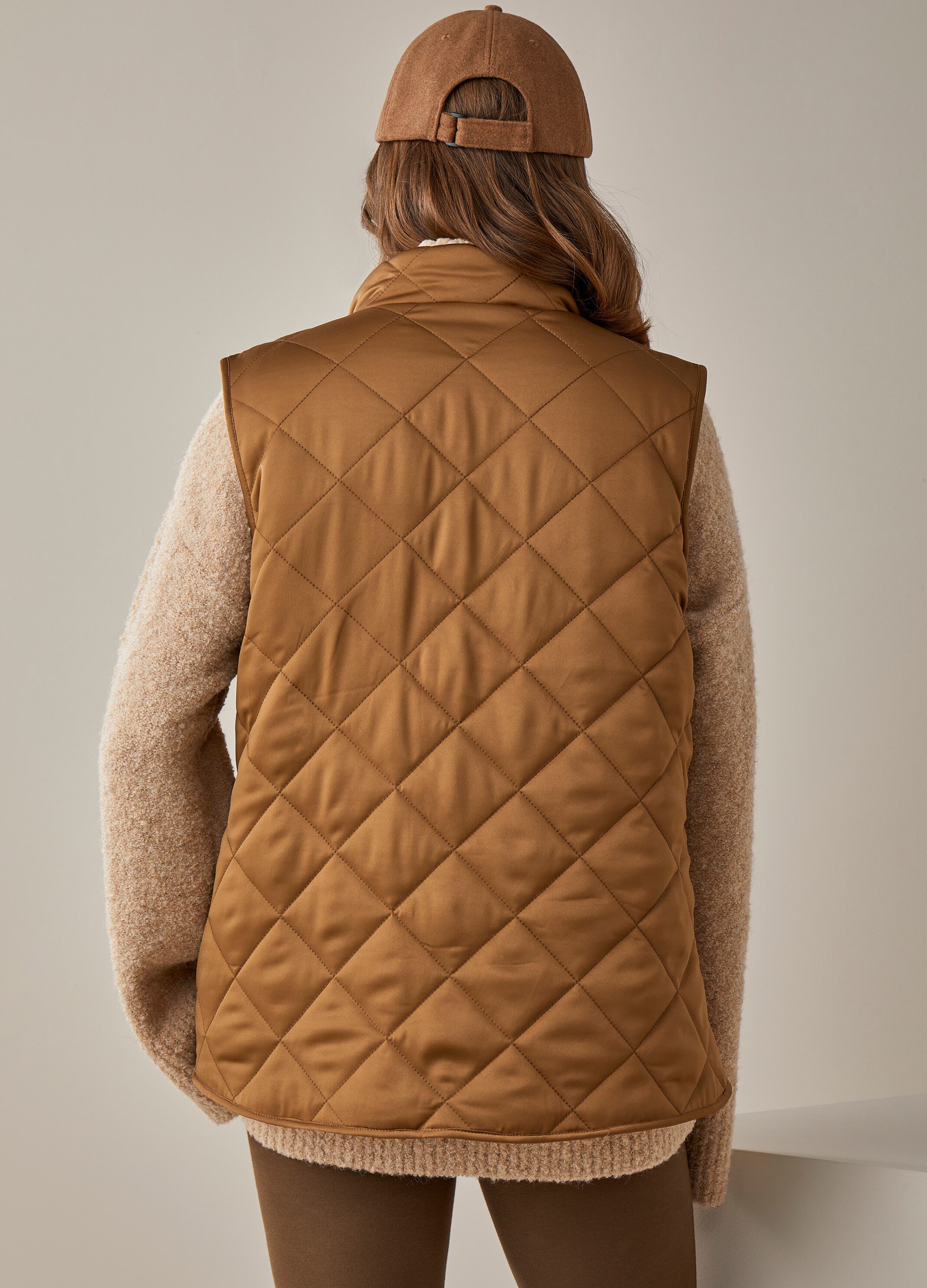 トップス STANDARD CALIFORNIA REVERSIBLE VEST Light Taupe Reversible Vest in Technical Fabric | SUITSUPPLY