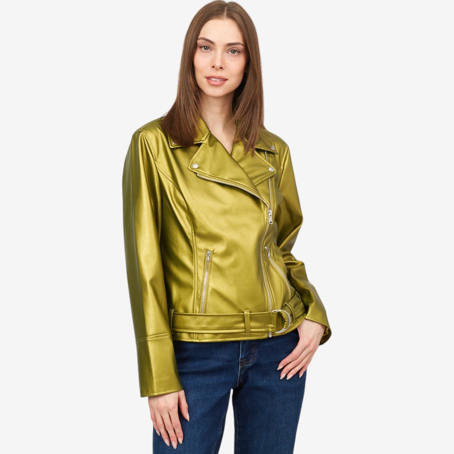 Image 100898_MOSS.jpg, Product 100-898 / Price $69.33, by Stacy London Faux Leather Moto Jacket from by Stacy London on TSC.ca's Fashion department