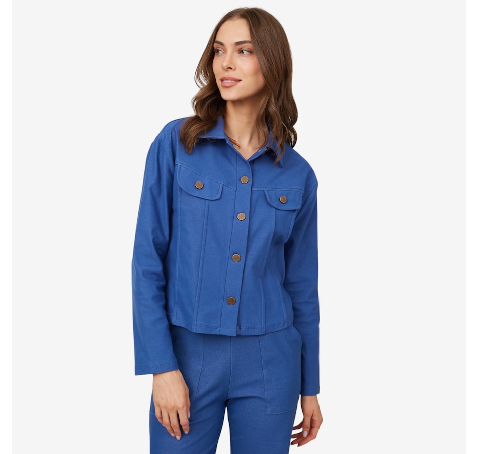 Image 100909_CHA.jpg, Product 100-909 / Price $59.88, Kim & Co. Deluxe Denim Short Jacket from Kim & Co. on TSC.ca's Fashion department