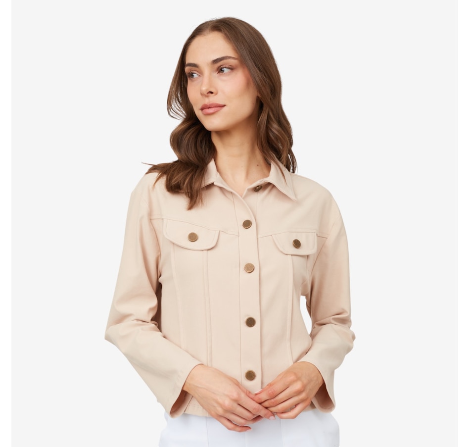 Image 100909_LAT.jpg, Product 100-909 / Price $59.88, Kim & Co. Deluxe Denim Short Jacket from Kim & Co. on TSC.ca's Fashion department