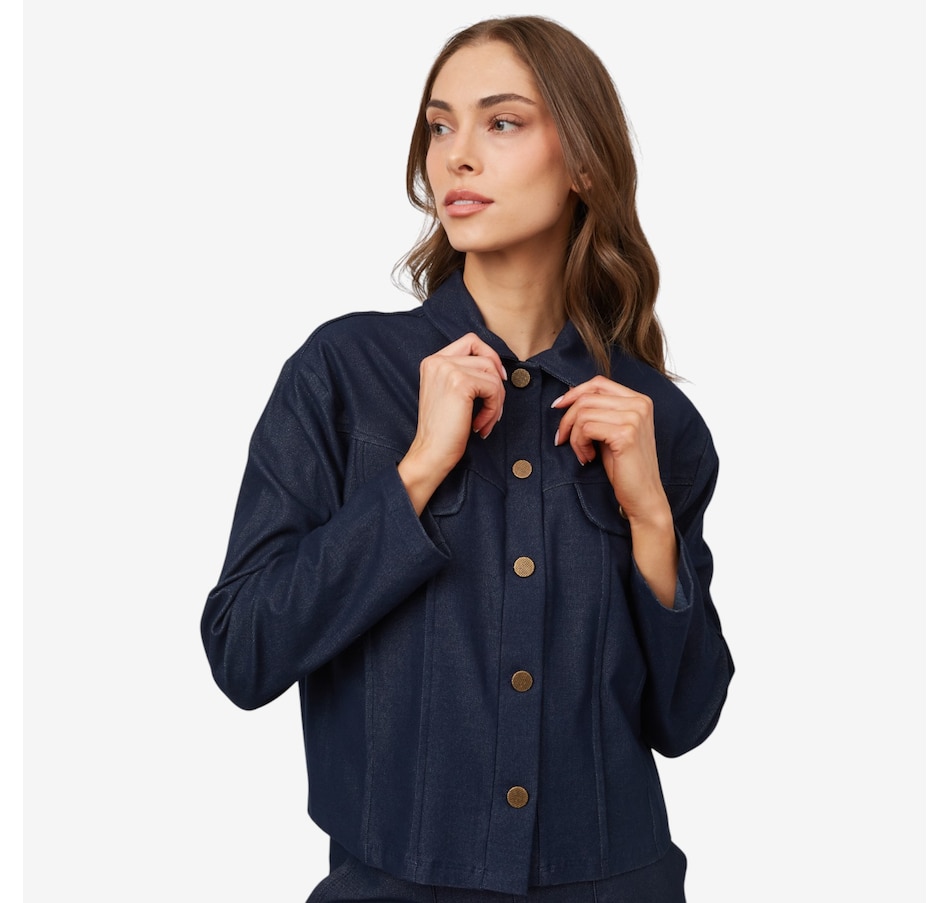 Image 100909_MID.jpg, Product 100-909 / Price $59.88, Kim & Co. Deluxe Denim Short Jacket from Kim & Co. on TSC.ca's Fashion department