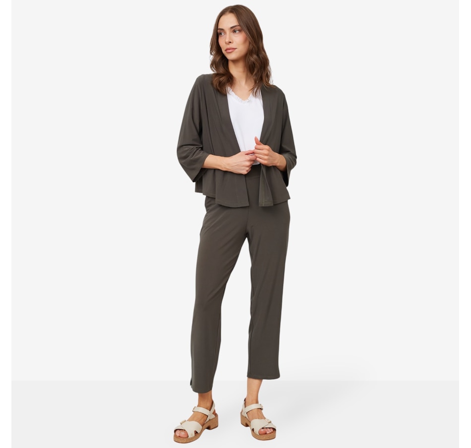 Image 100915_ALTMORE1.jpg, Product 100-915 / Price $19.33, Kim & Co. Deluxe Brazil Knit Krissy Ankle Length Pant with Slits from Kim & Co. on TSC.ca's Fashion department