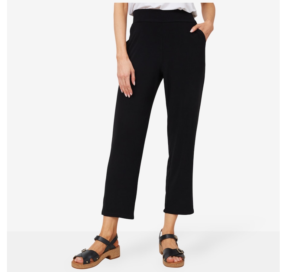 Kim & Co. Deluxe Brazil Knit Krissy Ankle Length Pant with Slits