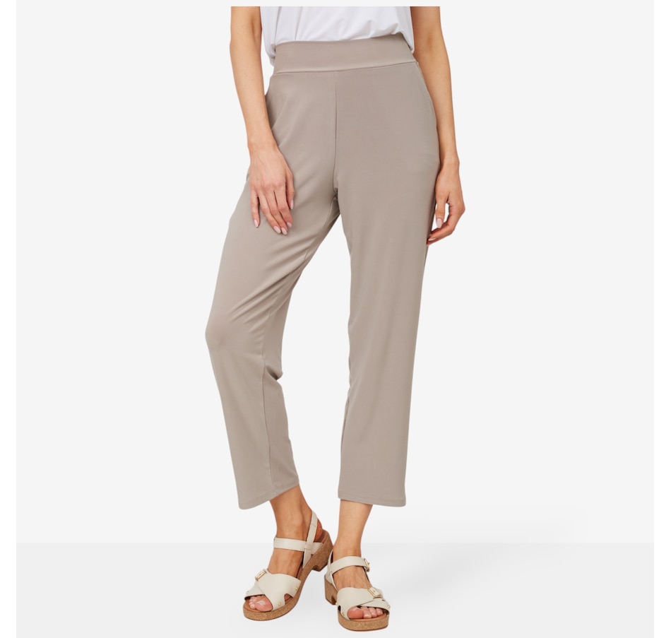 Kim & Co. Deluxe Brazil Knit Krissy Ankle Length Pant with Slits