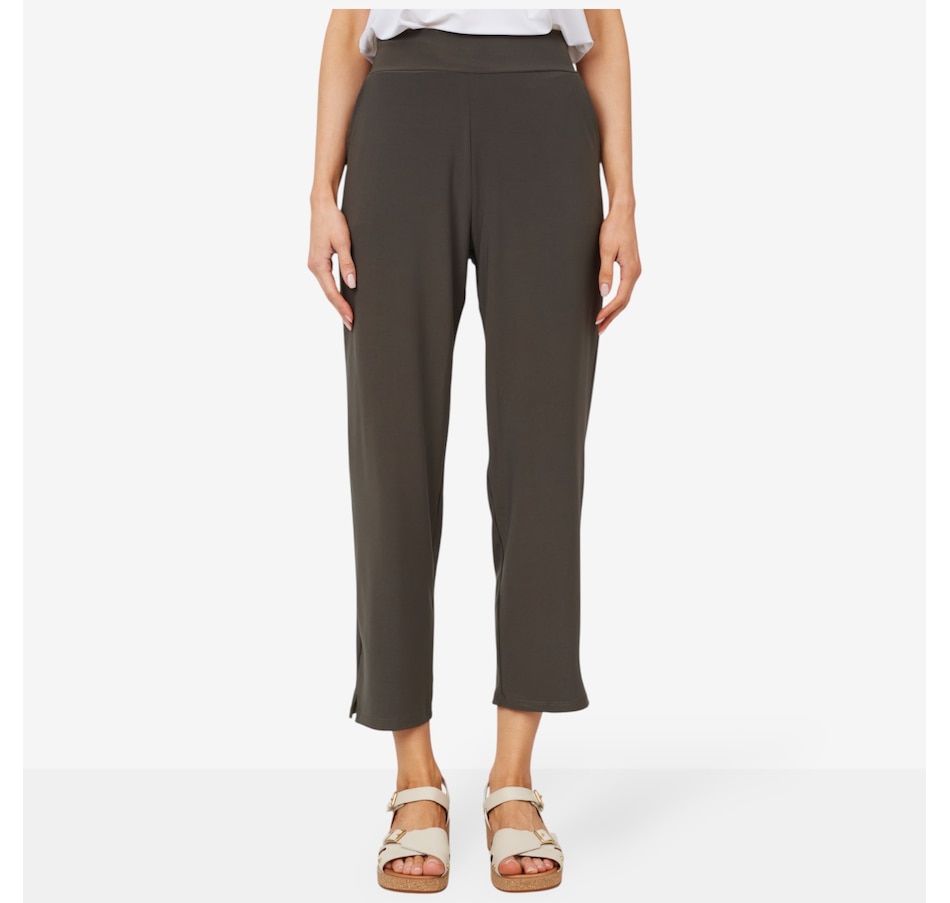 Image 100915_SVS.jpg, Product 100-915 / Price $19.33, Kim & Co. Deluxe Brazil Knit Krissy Ankle Length Pant with Slits from Kim & Co. on TSC.ca's Fashion department
