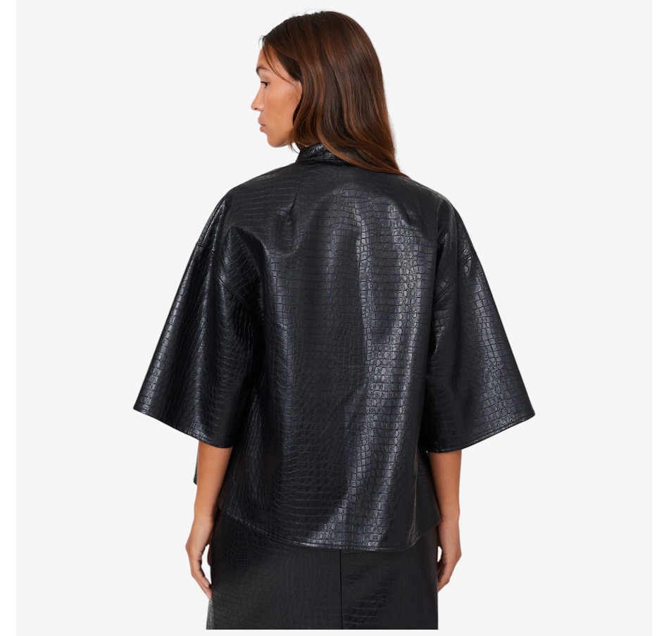 Image 100924_ALTMORE2.jpg, Product 100-924 / Price $139.88, N Natori Faux Croc Leather Kimono Coat from N Natori on TSC.ca's Fashion department