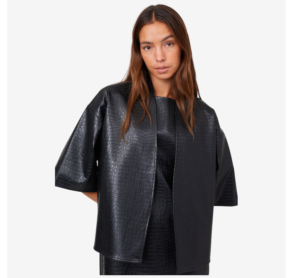 Image 100924_BLK.jpg, Product 100-924 / Price $139.88, N Natori Faux Croc Leather Kimono Coat from N Natori on TSC.ca's Fashion department