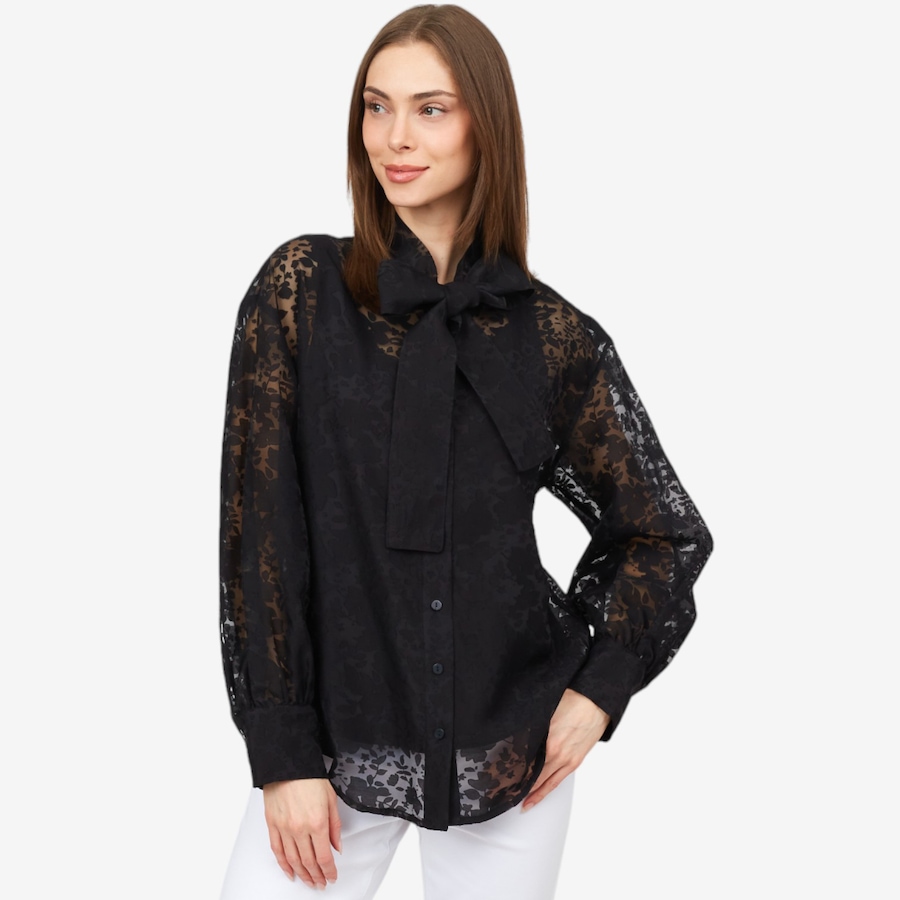 Image 100934_BLK.jpg, Product 100-934 / Price $39.33, by Stacy London Organza Tie Blouse with Cami from by Stacy London on TSC.ca's Fashion department