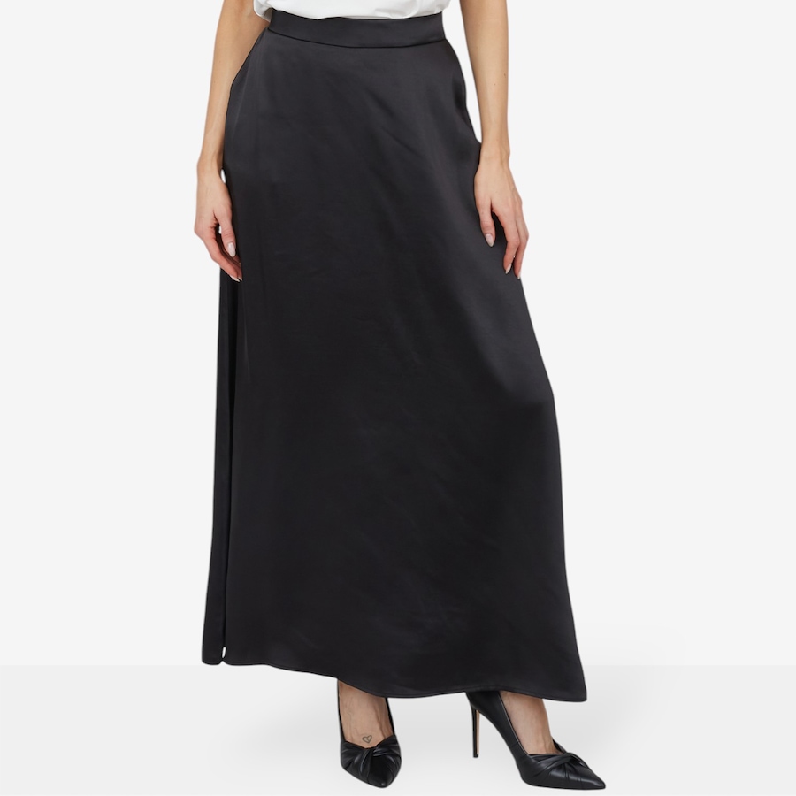 Image 100936_BLK.jpg, Product 100-936 / Price $49.88, by Stacy London Pull-On Satin Maxi Skirt from by Stacy London on TSC.ca's Fashion department