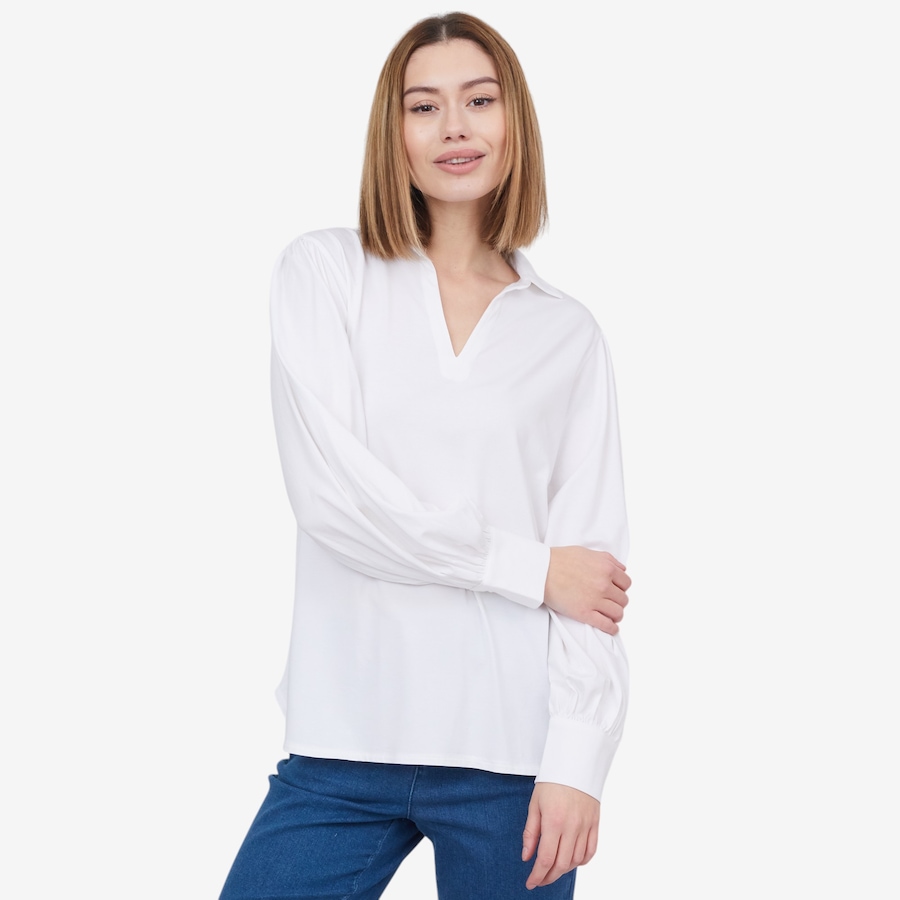 Image 100940_WHT.jpg, Product 100-940 / Price $29.33, by Stacy London Cotton Modal Jersey Shirt from by Stacy London on TSC.ca's Fashion department