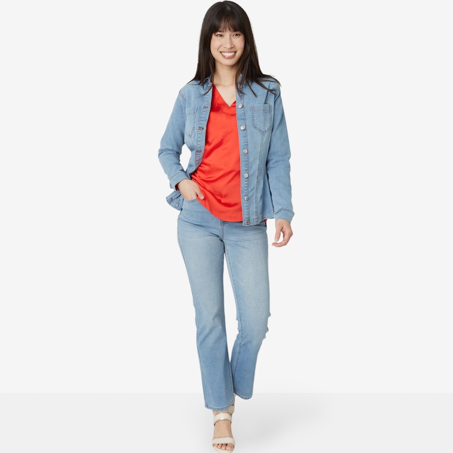 Image 100959_ALTMORE1.jpg, Product 100-959 / Price $44.33, Diane Gilman Fit and Flare Denim Jacket from DG2 by Diane Gilman on TSC.ca's Fashion department