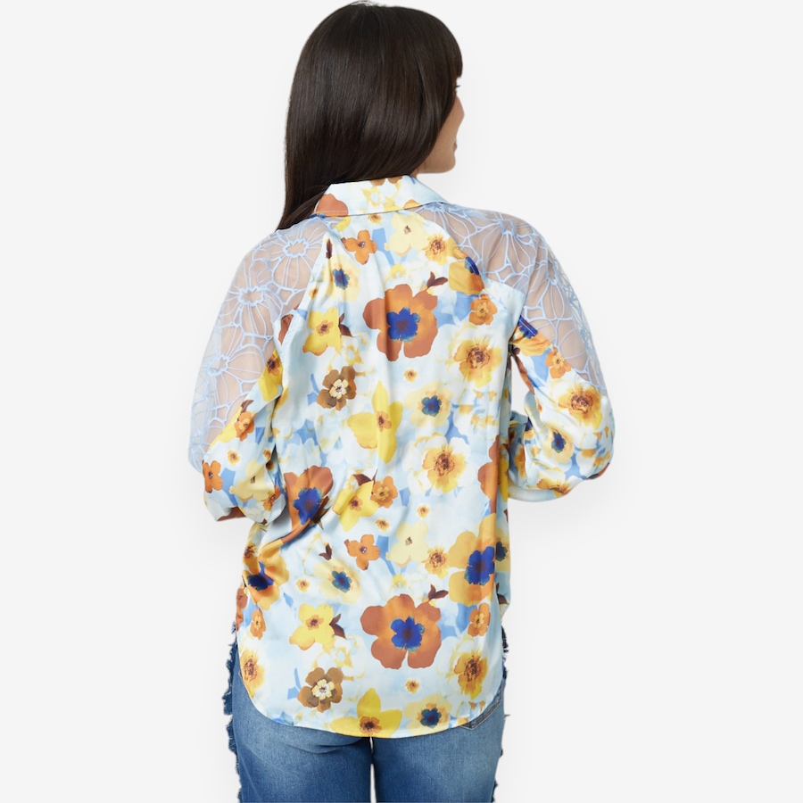 Image 100965_ALTMORE2.jpg, Product 100-965 / Price $29.33, Diane Gilman Button Up Blouse with Lace Shoulder Panels from DG2 by Diane Gilman on TSC.ca's Fashion department