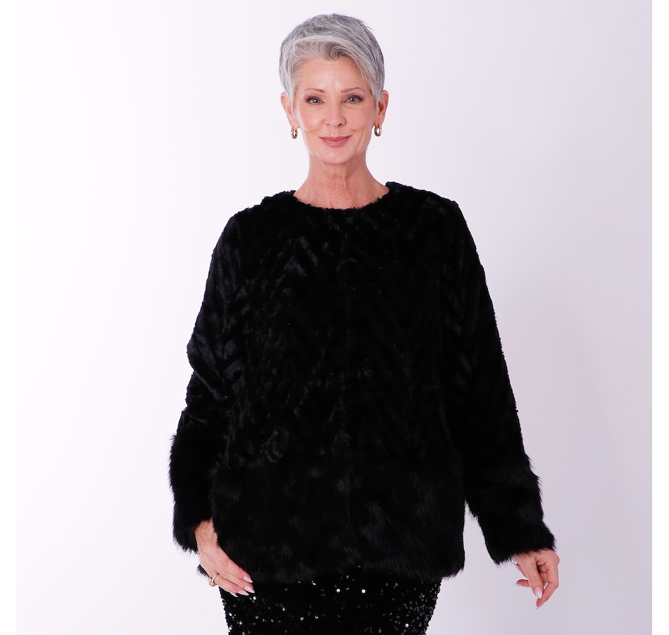 Image 100983_BLK.jpg, Product 100-983 / Price $35.33, Nina Leonard Faux Fur Wow Jacket from Nina Leonard on TSC.ca's Fashion department