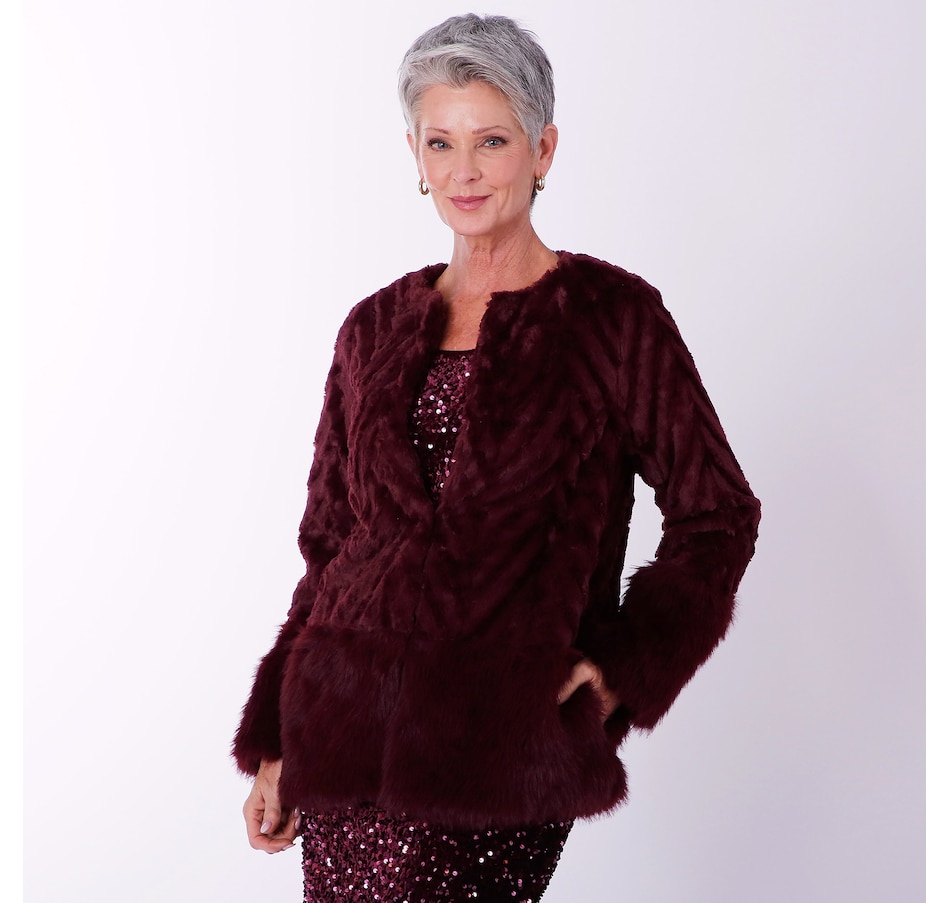 Image 100983_DWINE.jpg, Product 100-983 / Price $35.33, Nina Leonard Faux Fur Wow Jacket from Nina Leonard on TSC.ca's Fashion department