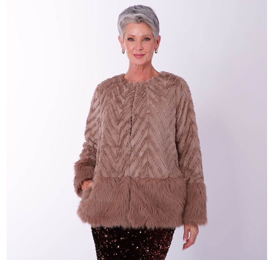Image 100983_MNK.jpg, Product 100-983 / Price $35.33, Nina Leonard Faux Fur Wow Jacket from Nina Leonard on TSC.ca's Fashion department