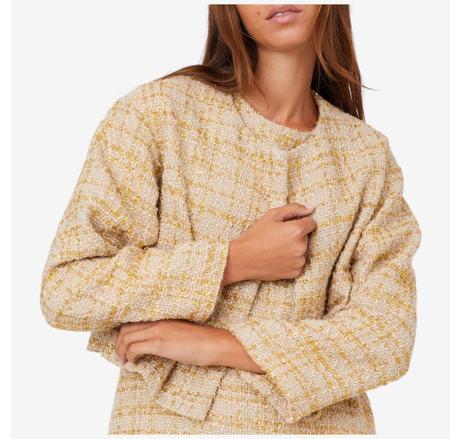 Image 101028_ALTMORE4.jpg, Product 101-028 / Price $149.88, N Natori Sparkle Tweed Cropped Jacket from N Natori on TSC.ca's Fashion department