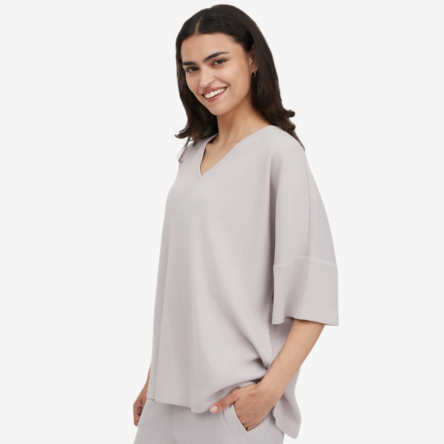 Image 101030_ALTMORE2.jpg, Product 101-030 / Price $74.00, N Natori Tranquility Waffle V-Neck Top from N Natori on TSC.ca's Fashion department