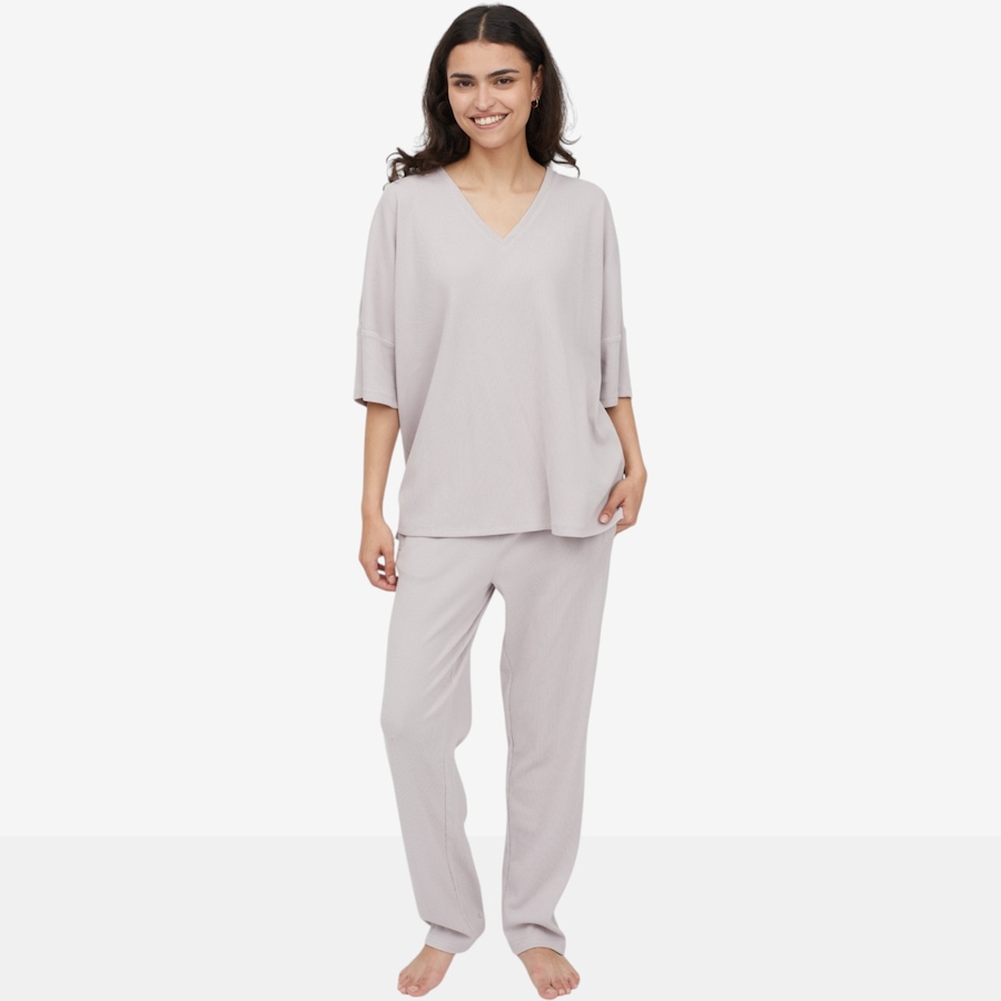 Image 101030_ALTMORE5.jpg, Product 101-030 / Price $74.00, N Natori Tranquility Waffle V-Neck Top from N Natori on TSC.ca's Fashion department