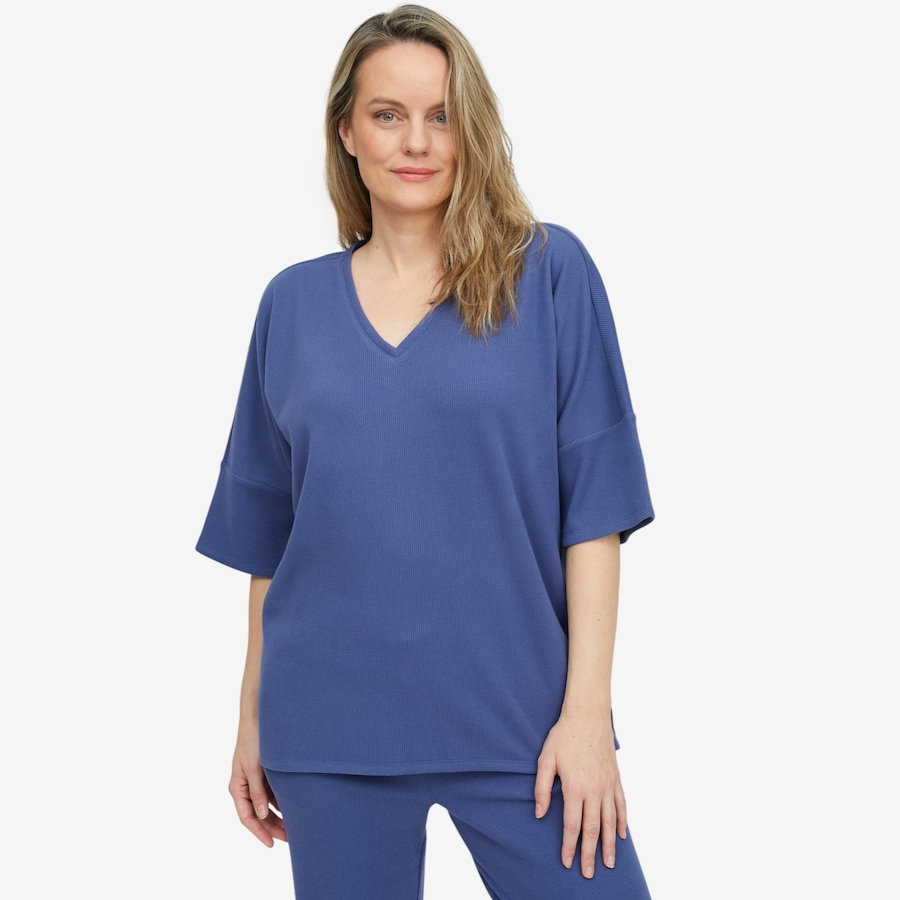 Image 101030_ID.jpg, Product 101-030 / Price $74.00, N Natori Tranquility Waffle V-Neck Top from N Natori on TSC.ca's Fashion department