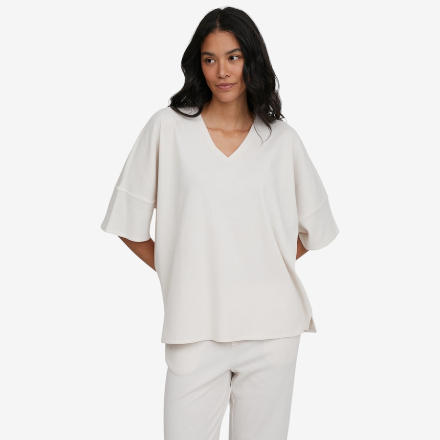 Image 101030_WHOP.jpg, Product 101-030 / Price $74.00, N Natori Tranquility Waffle V-Neck Top from N Natori on TSC.ca's Fashion department