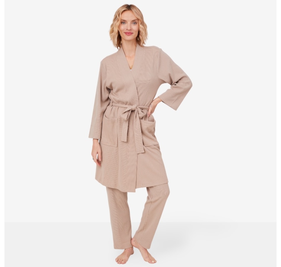 Image 101032_VLMNK.jpg, Product 101-032 / Price $100.00, N Natori Tranquility Waffle Robe from N Natori on TSC.ca's Fashion department