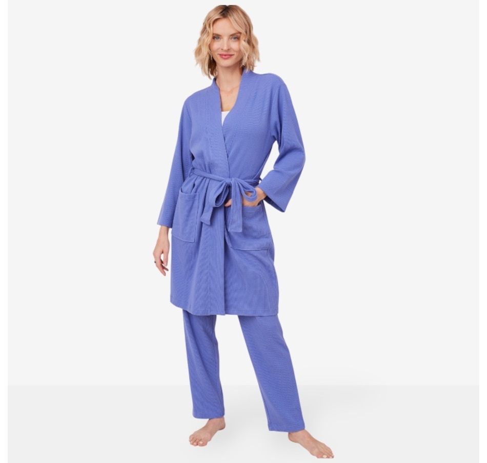 Image 101032_WDYBE.jpg, Product 101-032 / Price $100.00, N Natori Tranquility Waffle Robe from N Natori on TSC.ca's Fashion department